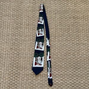 Vintage 1996 Van Heusen Santa Clause Christmas Tie The Saturday Evening Post
